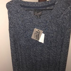 Retro Fit Blue Gray Sweater